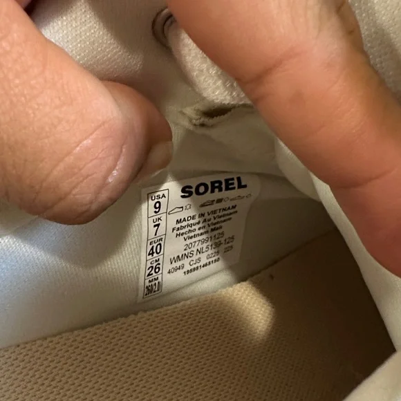 Sorel waterproof Cream and White Low-Top Sneakers - Picture 2 of 10